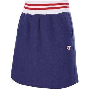 CHAMPION New Womens Ribbed knit Striped Short Skirt Navy Blue XL